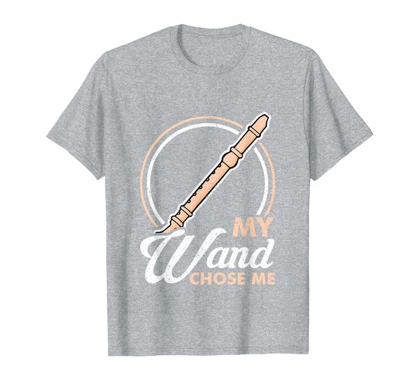 

My Wand Chose Me Recorder Player Musician T-Shirt, Mainly pictures
