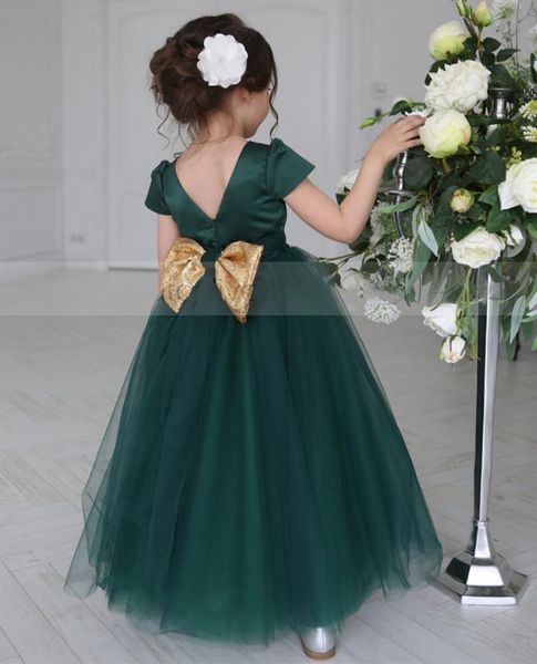 

girl's dresses puffy tulle sequins flower girl cap sleeve princess dress kid wedding party first communion, Red;yellow