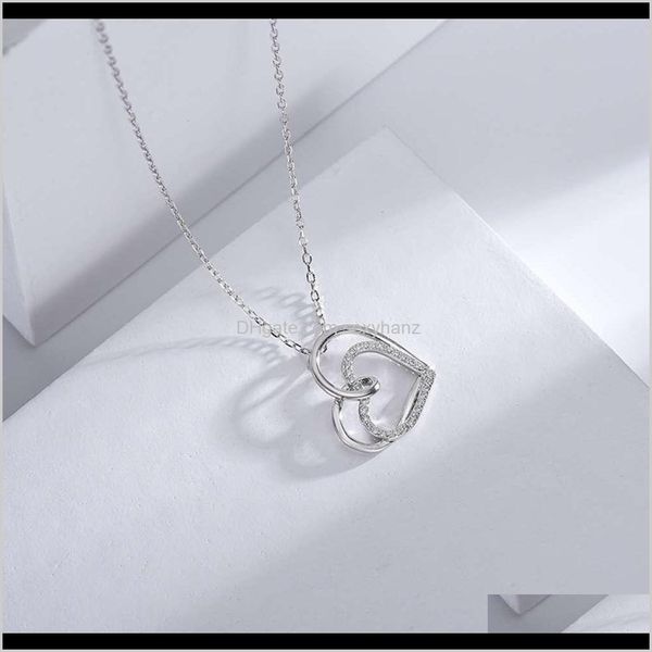

necklaces & pendants jewelry drop delivery 2021 xinlai s925 sier love necklace womens japanese and korean simple heart-shaped pendant 36hcb, Silver