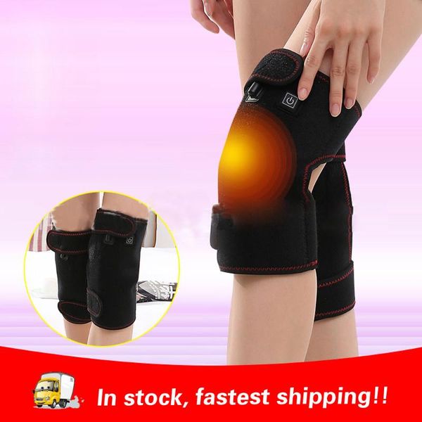 

arm & leg warmers knee heating pad thermal therapy wrap arthritis pain relief brace massager rechargeable joint warm inflammation, Black