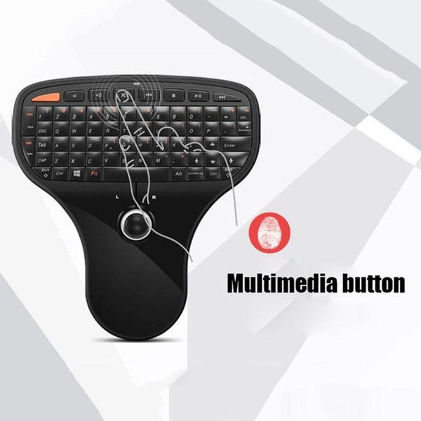 

mini wireless keyboard and remote trackball air mouse ultra-light multimedia control function for htpv android tv box keyboards