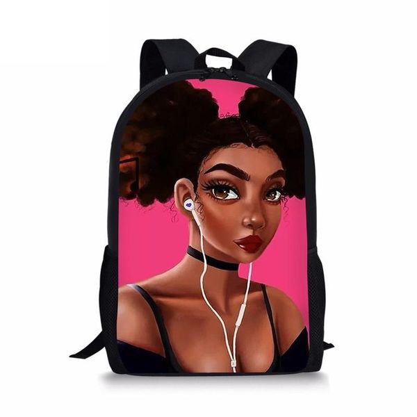 

kids fashion primary backpack black african girls pattern school bags afro arts designer students book