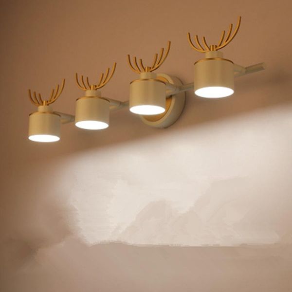 

wall lamp personalized anti-fog bathroom light minimalist mirror headlights led toilet creative antlers 3 head lights