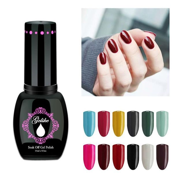 

gelike 25 color nail polish long-lasting soak off gel uv & led lamp varnish diy manicure art1, Red;pink