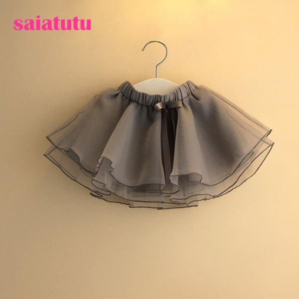 

skirts gray fluffy 2-8 years chiffon pettiskirt solid color tutu girl dance christmas tulle mini summer skirt petticoat uk, Blue