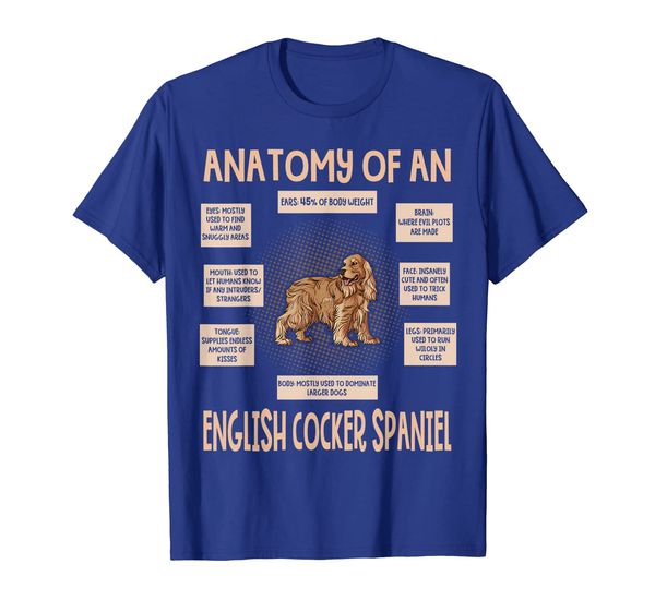 

Anatomy Of An English Cocker Spaniel T-Shirt Funny Puppy, Mainly pictures