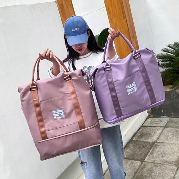 

duffel bags fashion fitness yoga travel tote large capacity zipper woman waterproof 9 colors single shoulder bag