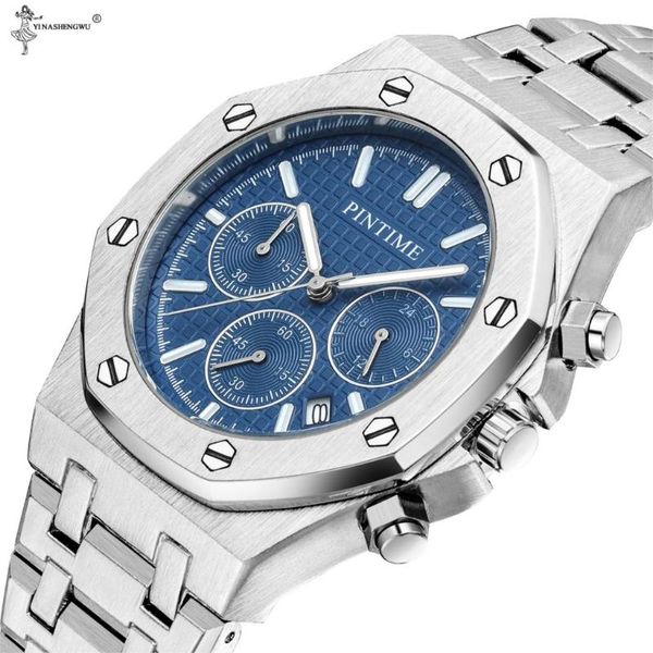 

wristwatches cool sport men watch chronograph waterproof military watches quartz clock casual male wrist relogio masculino, Slivery;brown
