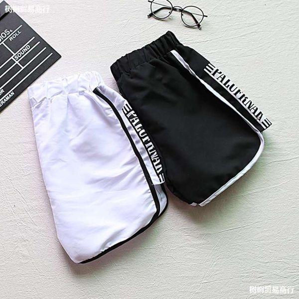 

summer shorts men's running three-part pants loose large under social beach lovers' home pajamas, White;black