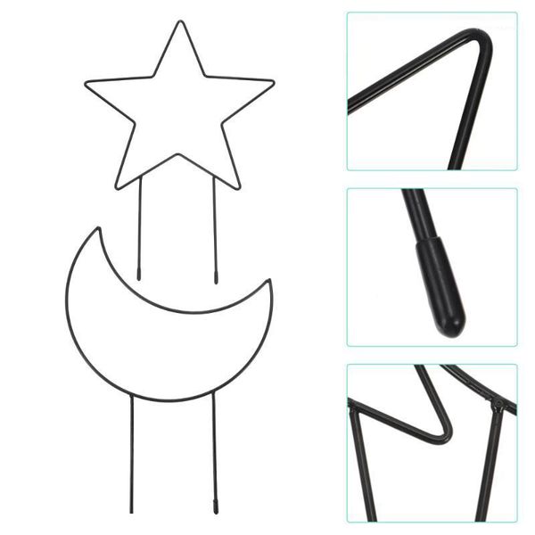 

party decoration 2pcs star moon shaped plants climbing rack gardening accessory plant supports1