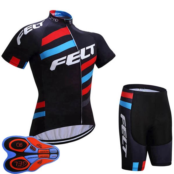 Felt Team Ropa Ciclismo Atmungsaktives Herren-Radsport-Kurzarmtrikot und Shorts-Set Sommer-Straßenrennkleidung Outdoor-Fahrraduniform-Sportanzug S210050590