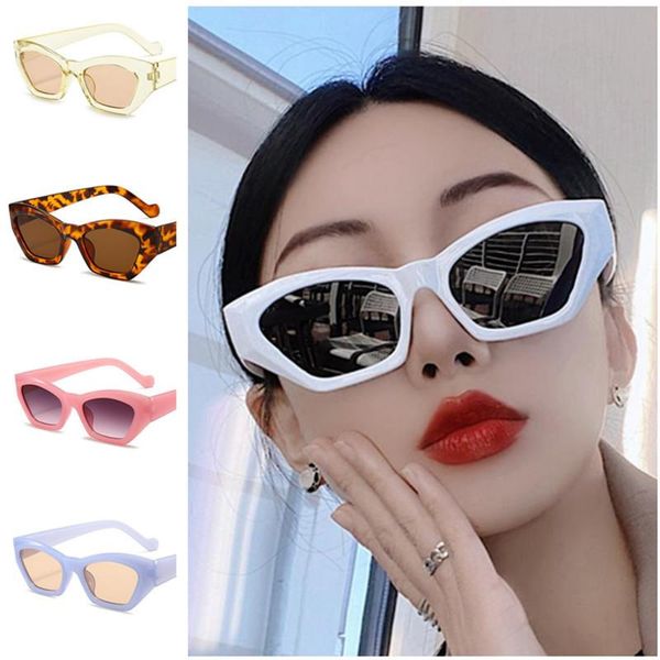 

sunglasses fashion women personality jelly color sun glasses anti-uv spectacle cat eye eyeglasses goggle a++, White;black