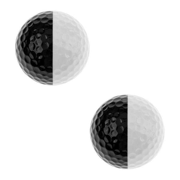

golf balls 2pcs two color swing practice professional sports training