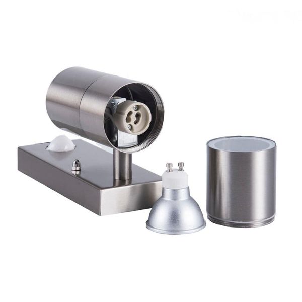 

wall lamps up down pir motion sensor wal lamp led outdoor landscape lighting silver housing gu10 5w spot light