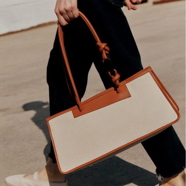 

evening bags korean version of the simple niche design canvas underarm bag women's casual all-match commuter one-shoulder tote