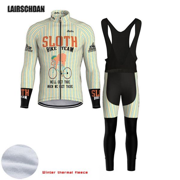 

racing sets sptgrvo ropa ciclismo invierno hombre termica 2021 pro team cycling jersey set men warm 9d gel pad bicycle tights bike dress kit, Black;blue