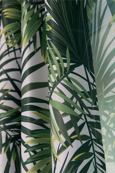 

curtain & drapes nordic curtains for living dining room bedroom ins wind tropical forest palm leaf tree finished product customization