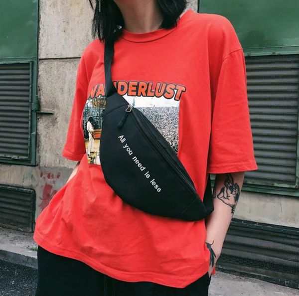 

waist bag women belt hip-hop print letter fanny pack hip bum for travel bags