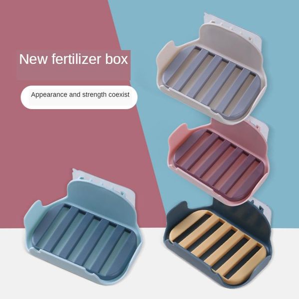 

hooks & rails soap box rack hole-household creative drain toilet double-layer hanger wall shelf bathroom accessories room organizer