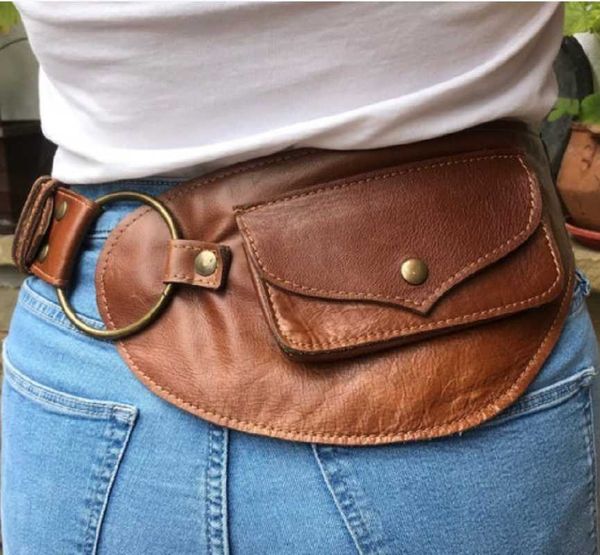 

waist bags medieval leather pu belt purse wallet steampunk viking pirate cosplay renaissance gear rivet bag