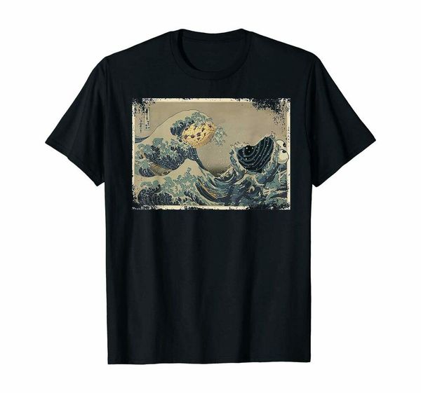 

the great wave off cookiemonsta cookie great off kanagawa mashup black tshirt, White;black