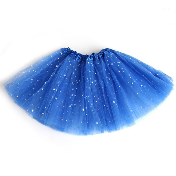 Gonne 3-8T Baby Star Glitter Dance Tutu Gonna 3 Strati Tulle Bambino Pettiskirt Tule Ragazze Bambini Brillanti