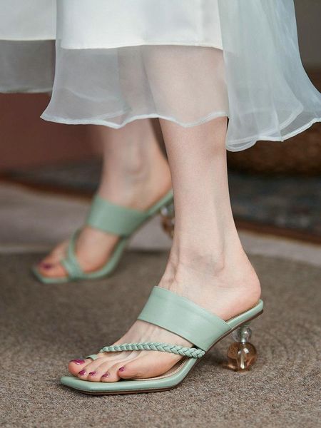 

sandals eshtonshero woman summer round high heel slippers casual square toe women shoes female ladies wedding platform, Black