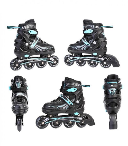 

inline & roller skates pu leather adjustable women's flashing rubber wheels outdoor beginner sneaker for sports