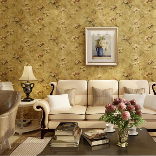 

wallpapers wellyu luxury and non-woven flocking wallpaper bedroom pastoral retro decoration tv backdrop papel de parede