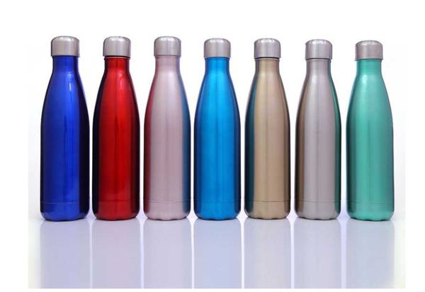 

water bottle 500ml bottle, keeps cold 24hrs. or for 12hrs. | sweat & leak-proof narrow mouth bpa free