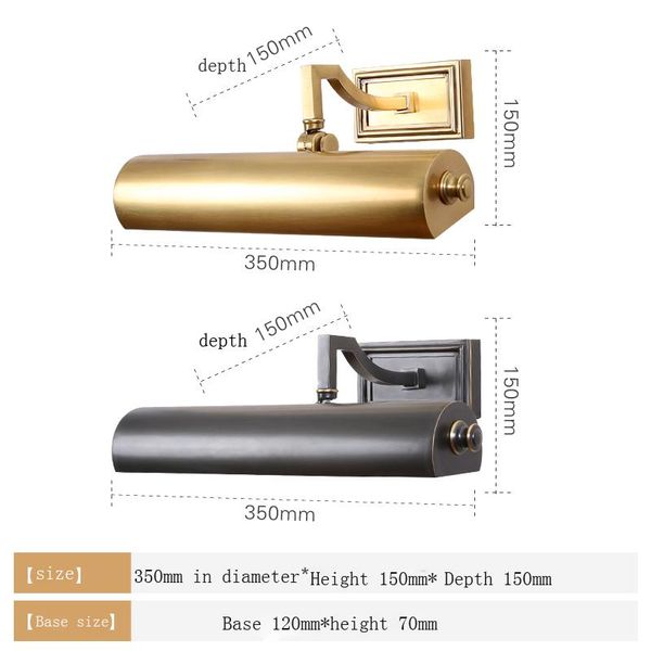 

wall lamp modern lighting fixture livingroom indoor lights or bathroom mirror light painting 110v~220v brass