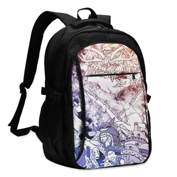 

backpack kaonashi backpacks jogging youth print novelty charger usb bags