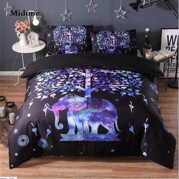

bedding sets bohemia elephant set 3d exotic print quilt /duvet cover with pillowcase bed twin king size  2/3pcs