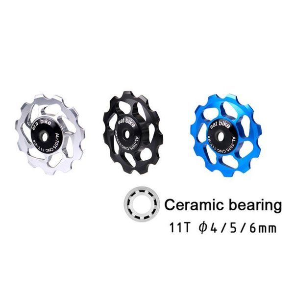 

bike derailleurs road bicycle rear transmission pulley ceramic bearing supports 7 / 8 9 10 speed 4 5 6mm spindle roller