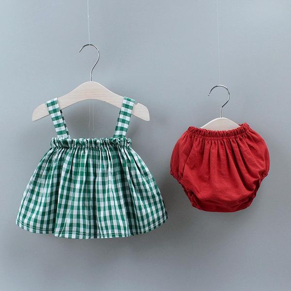 

girl's dresses baby girl clothes summer party clothing for girls + short pants outfits, Red;yellow