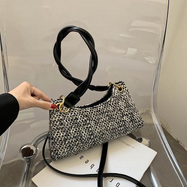 

autumn female shoulder bags 2021 woolen cloth fashion crossbody for women luxury designer soft girls messenger cross body