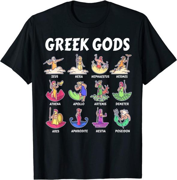 

men's t-shirts greek mythology gods - ancient of greece t-shirt, White;black