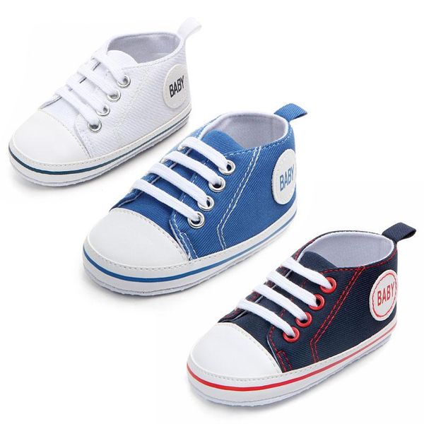 

first walkers 2021 baby cute born kid canvas sneakers boy girl soft sole crib shoes pre