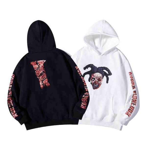 

men hooded hoodies mans womens fashion streetwear pullover sweatshirts loose hoodi lovers clothing sweethearts multi-color, Black