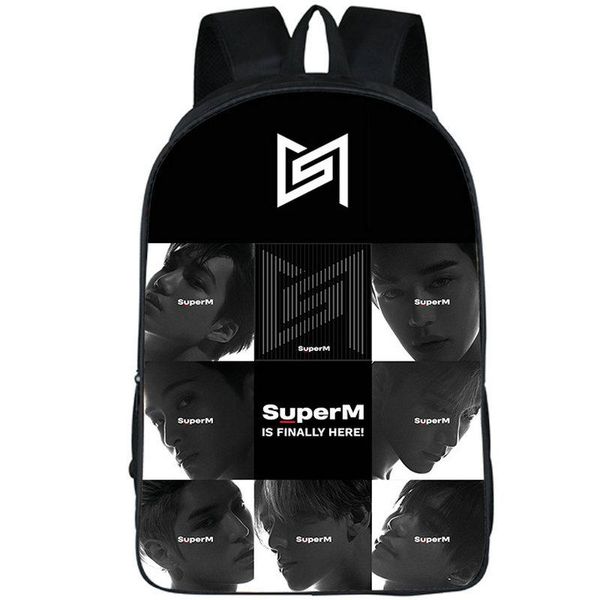 

backpack superm super m daypack jopping music schoolbag group star rucksack satchel school bag po day pack