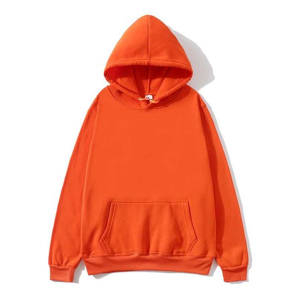 

men's hoodies & sweatshirts spring and autumn hoodie sweatshirt solid color wool loose fashion hip hop girls' casual pullover, Black