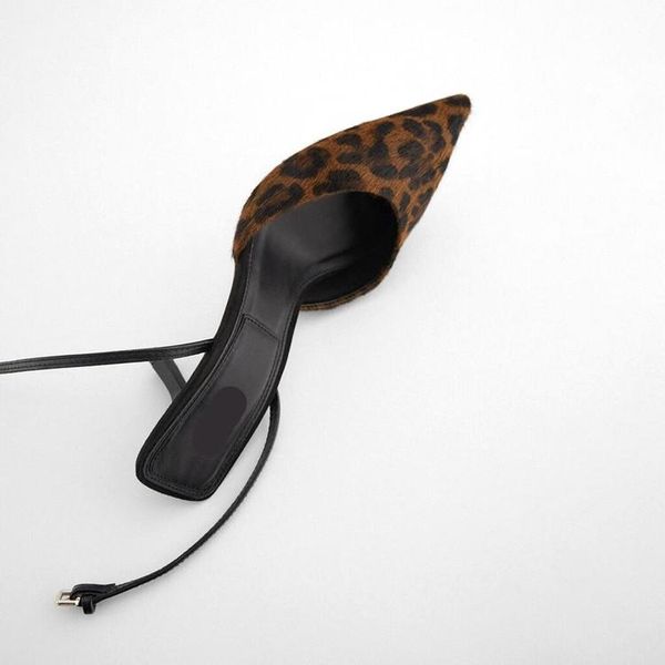 

dress shoes pointed heel sandals large size shallow mouth 2021 women's leopard high comfort stiletto big fashion girls zip le, Black