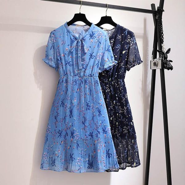 

summer chiffon dress women plus size bust 140cm 4xl 5xl 6xl 7xl 8xl navy blue colors casual dresses, Black;gray