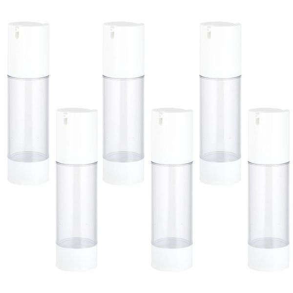 

storage bottles & jars 6pcs empty pump portable travel lotion cream container dispenser refillable cosmetics -15/30/50/80ml