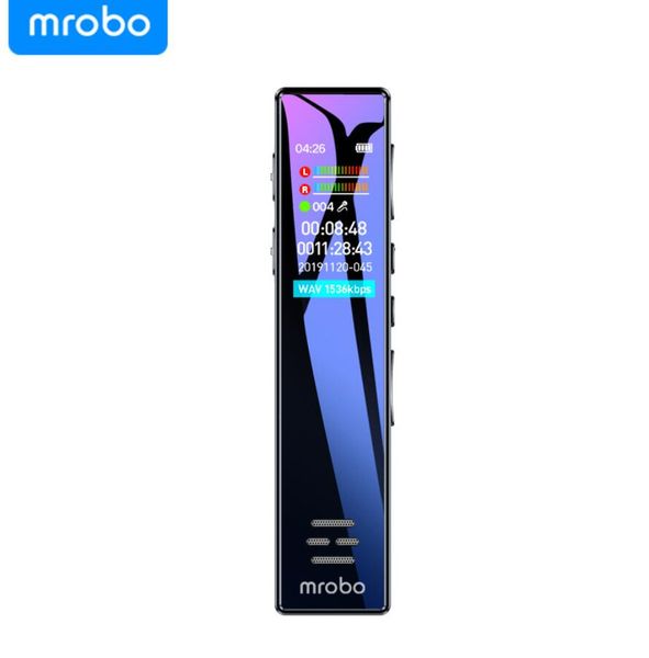 MROBO-A10 DiNital Gravador de Voz Gravação Gravação Pena Profissional HD Redução de Ruído Estudante Remoto MP3 Color Color Screen Player 8GB 16GB 32GB