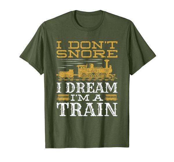 

I Don't Snore Vintage Train Funny Locomotive Railroad Trains T-Shirt, Mainly pictures