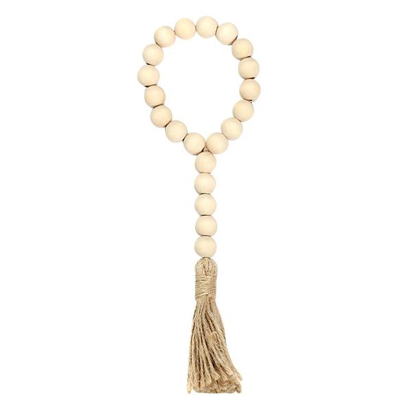 

decorative objects & figurines 5 styles bohemian wooden beads wreath farm garland with tassels rustic natural bead for home housewarming dec