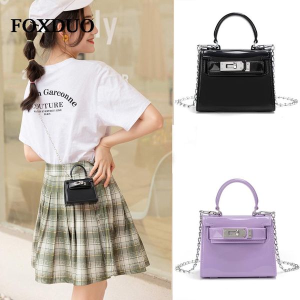 

evening bags mini small square bag pvc jelly for girls chain shoulder messenger purse lipstick women handbag s