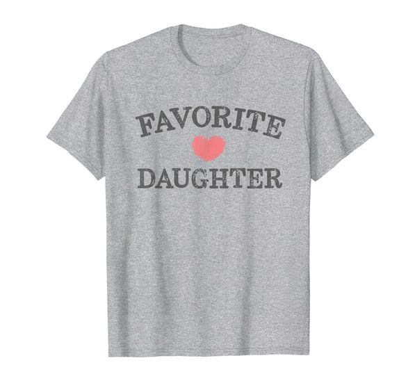 

favorite daughter heart distressed vintage faded design t-shirt, White;black