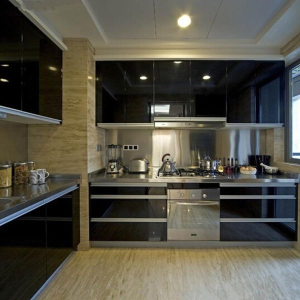 

wallpapers customized kitchen pvc waterproof wall paper home decor stickers solid color black white for bedroom furniture